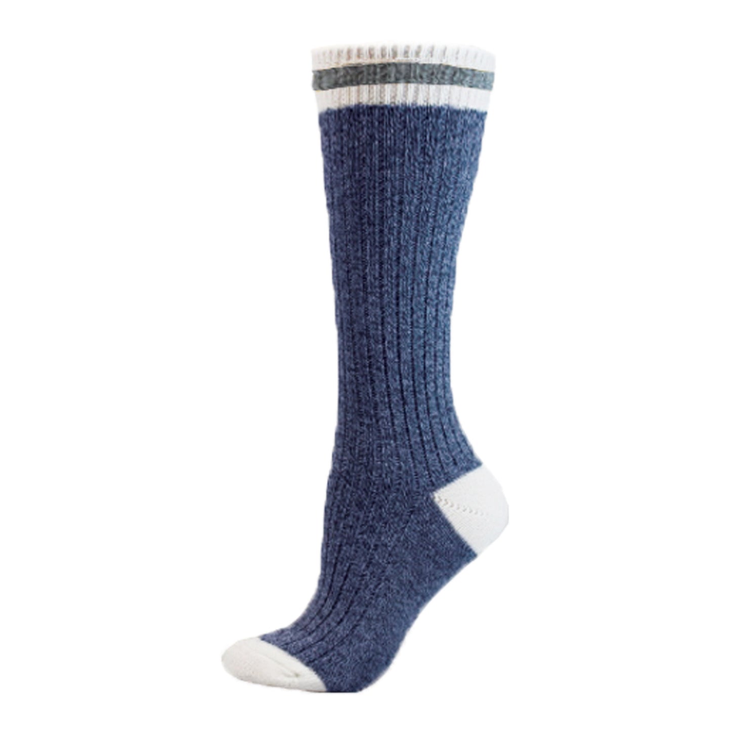 LADIES BOOT SOCK - DENIM/GREY - Vi-Leen's Fashions