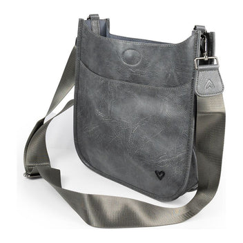 OAKVILLE VEGAN LEATHER HANDBAG - GREY