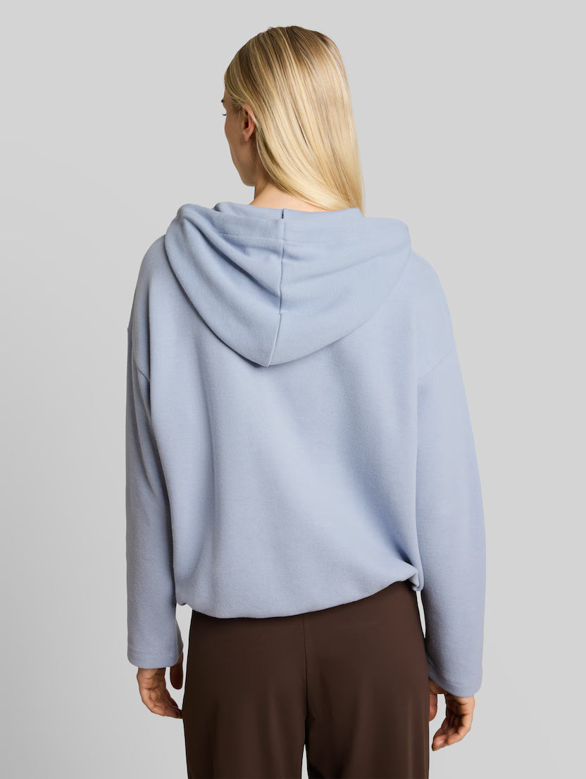 TOM TAILOR COZY HOODIE SWEATSHIRT - STONE BLUE - Vi-Leen's Fashions