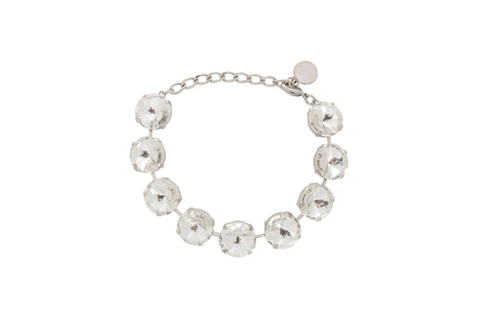 MF CRYSTAL SILVER STONE BRACELET - Vi-Leen's Fashions