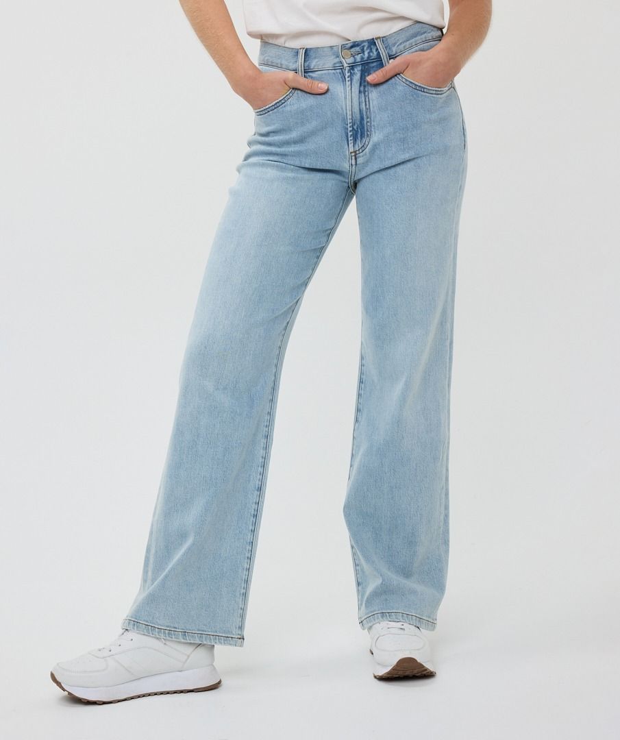 ESQUALO WIDE LEG JEAN - LIGHT BLUE