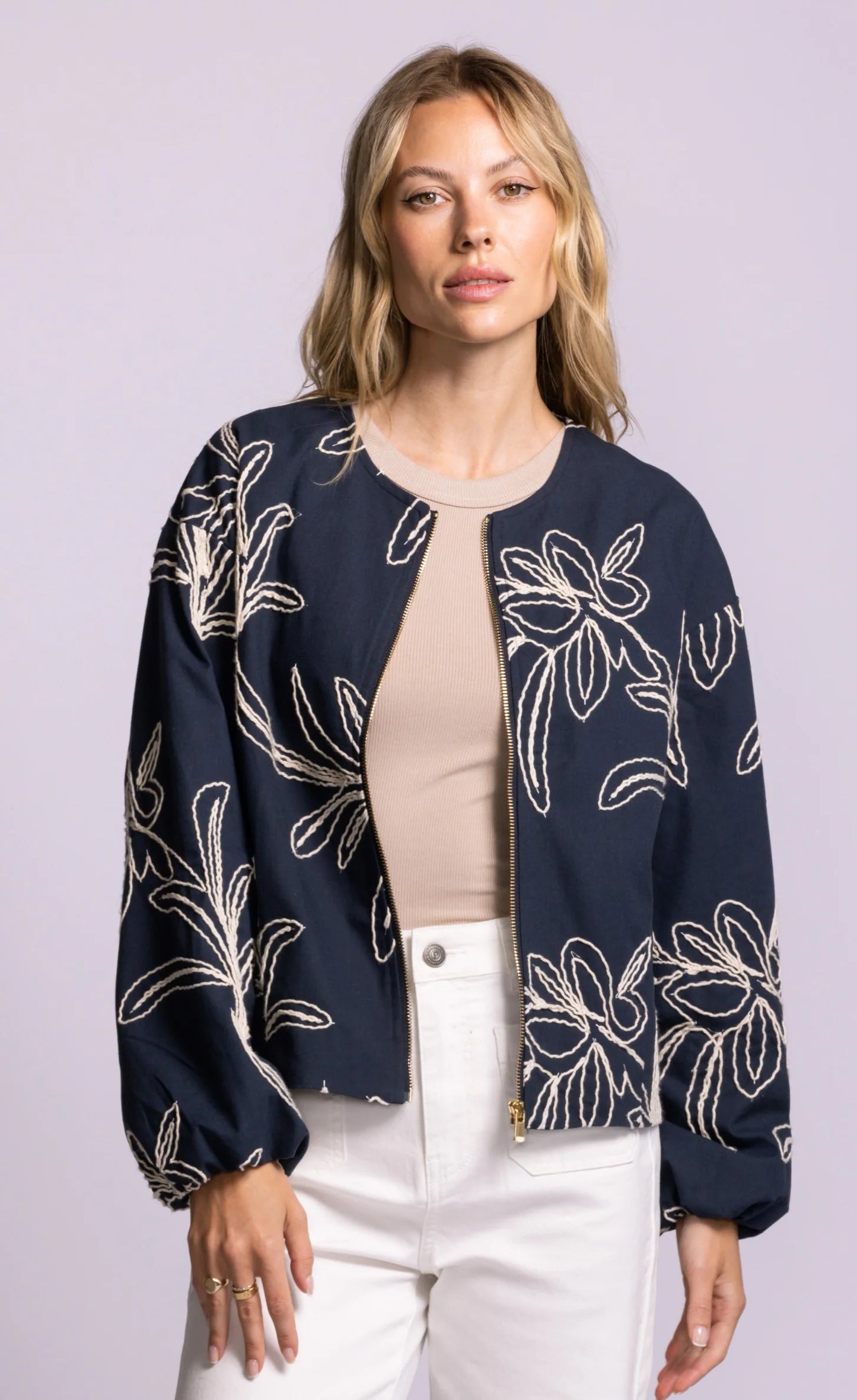 PINK MARTINI MELITA JACKET - NAVY - Vi-Leen's Fashions