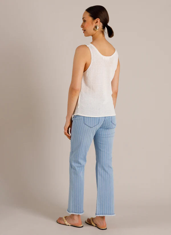 YEST MAIKA KNIT TANK - OFF WHITE - Vi-Leen's Fashions