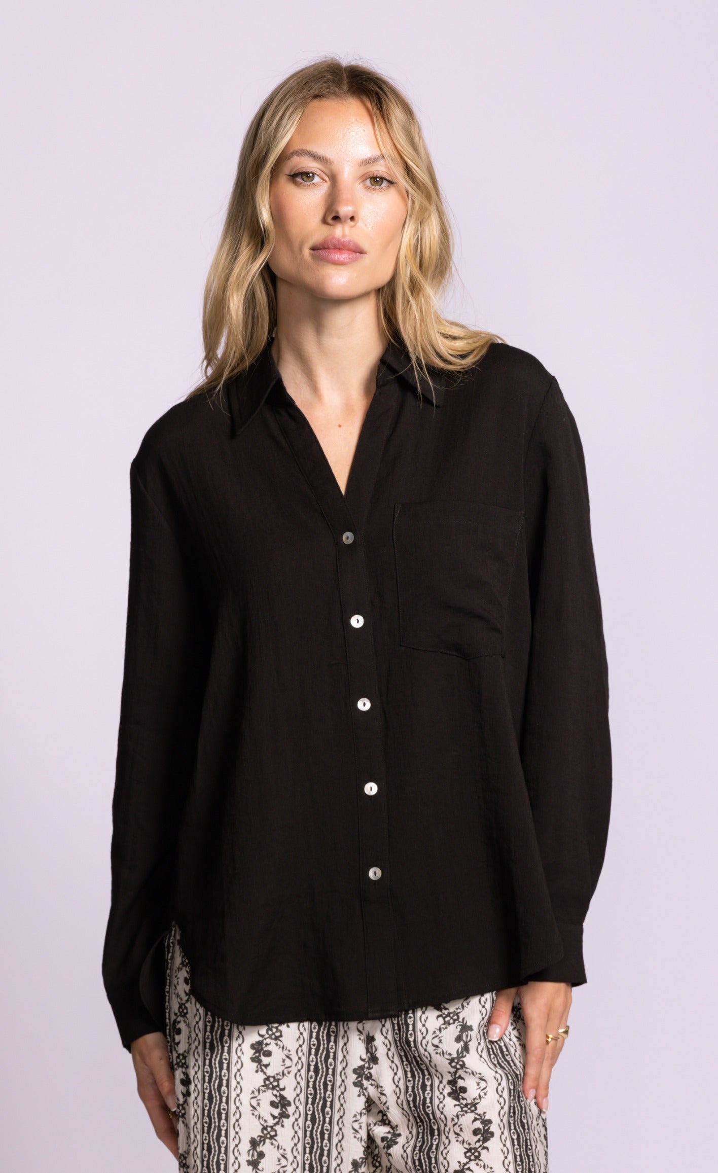 PINK MARTINI FRANCIS BLOUSE - BLACK - Vi-Leen's Fashions