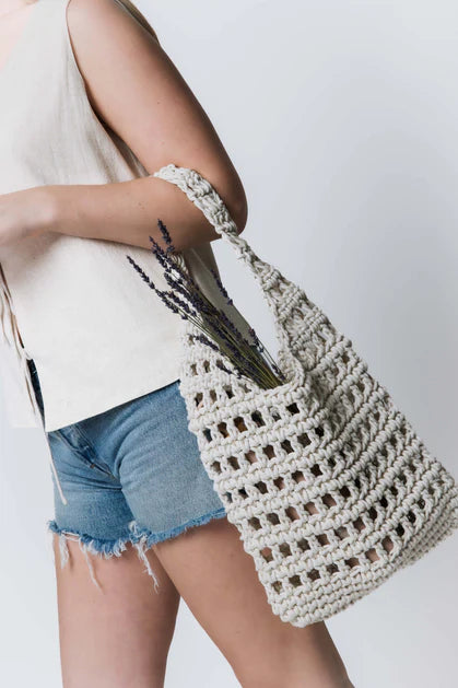 ORB SHORELINE CROCHET BAG - OFF WHITE - Vi-Leen's Fashions