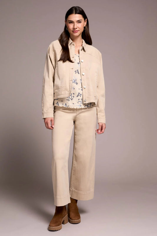 TRIBAL STRETCH RAGLAN SLEEVE JACKET - SANDSTONE