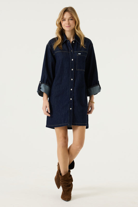 GARCIA DENIM DRESS - DARK WASH - Vi-Leen's Fashions