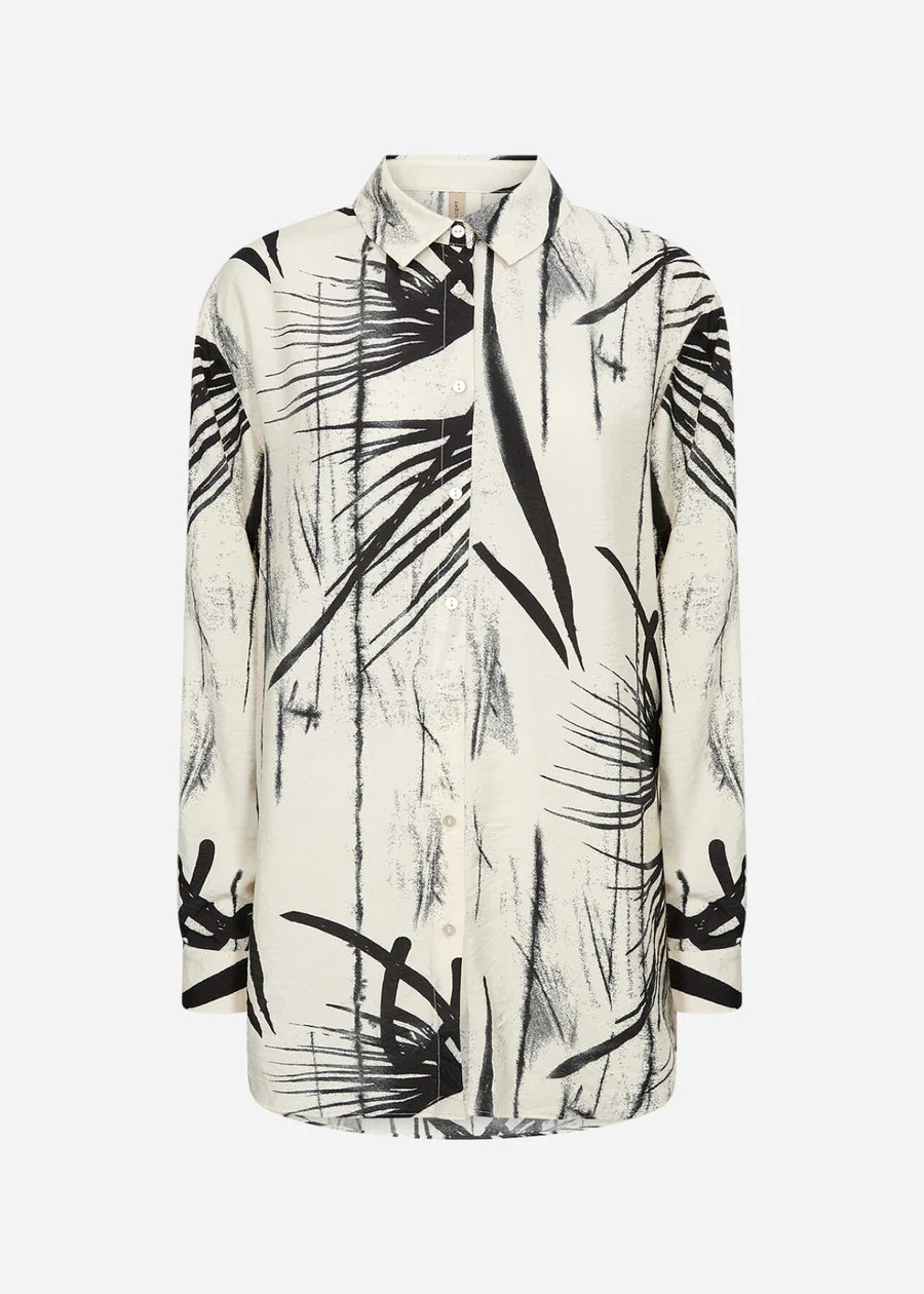 SOYACONCEPT GOPI PRINT BLOUSE - BLACK/CREAM