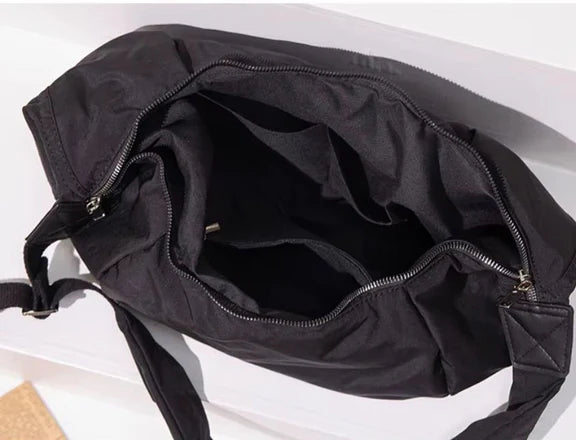 CANA COTTON SLING HOBO - BLACK