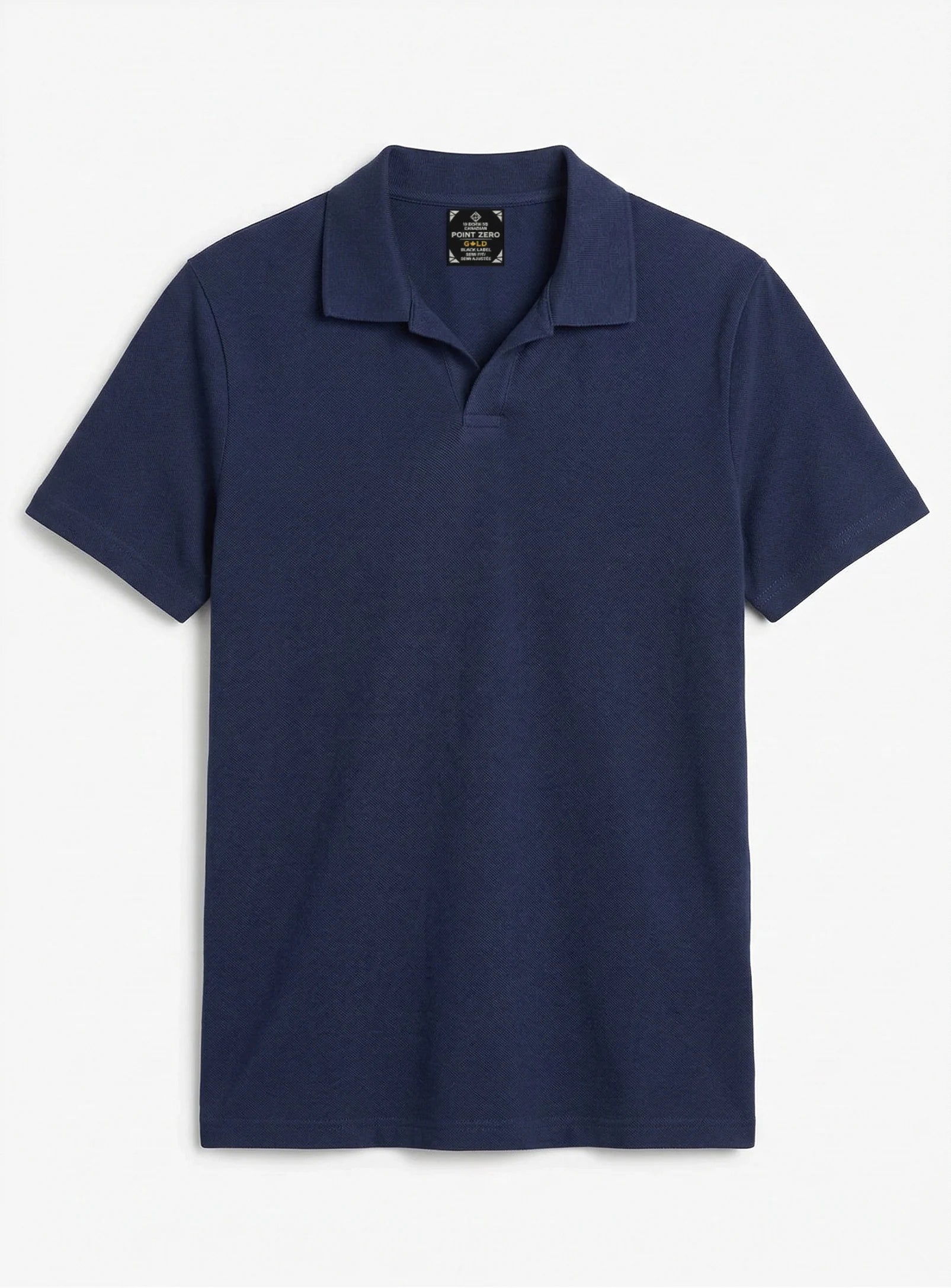 MEN'S POINT ZERO JOHNNY COLLAR POLO - NAVY - Vi-Leen's Fashions