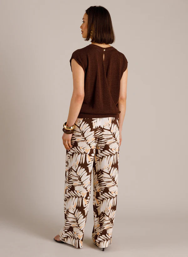 YEST MIRJAM KNIT TOP - COFFEE BROWN - Vi-Leen's Fashions