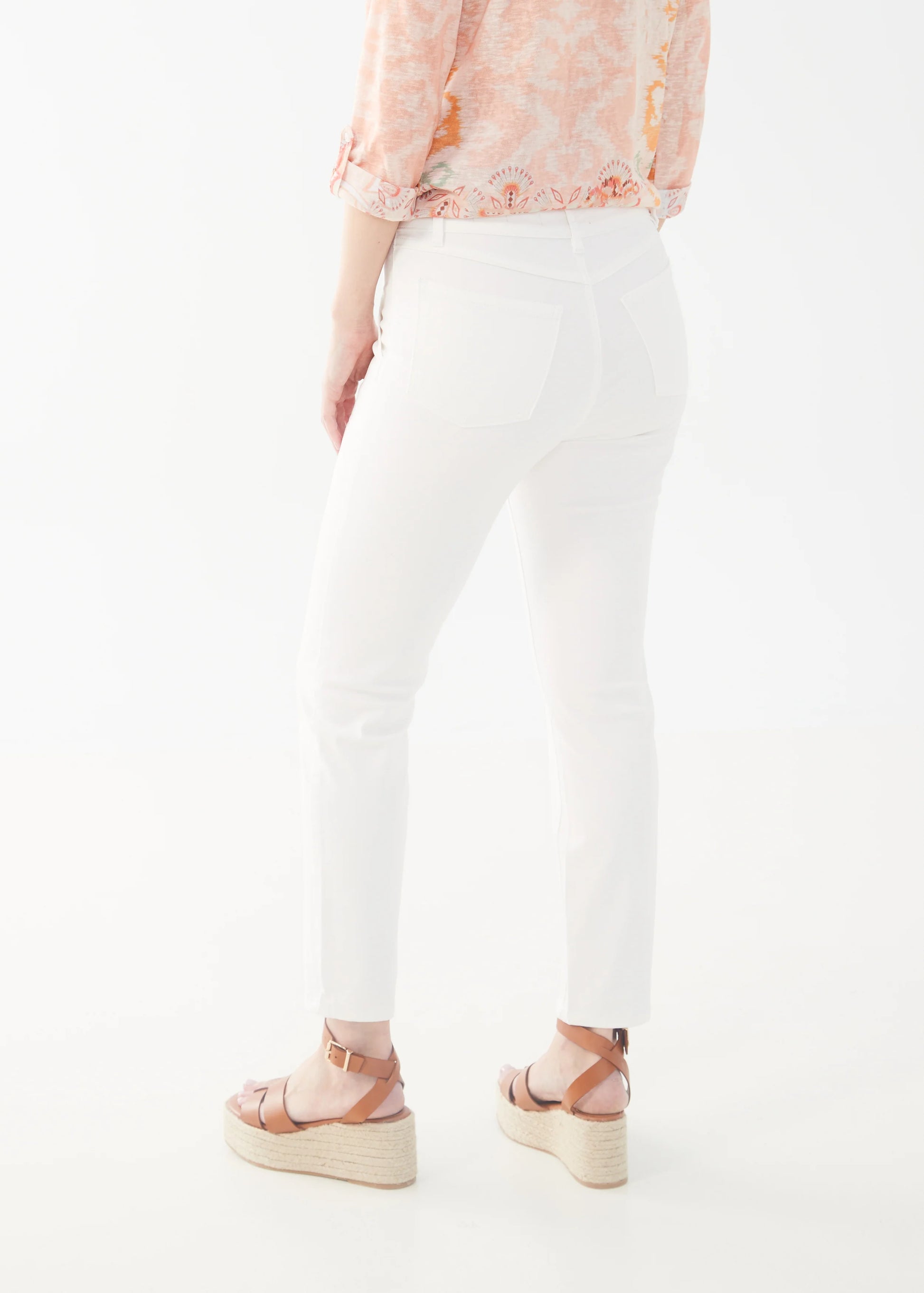 FDJ OLIVIA STRAIGHT ANKLE LENGTH - WHITE - Vi-Leen's Fashions
