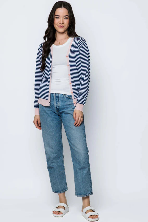 ORB CELINE CARDIGAN - MINI STRIPE - Vi-Leen's Fashions