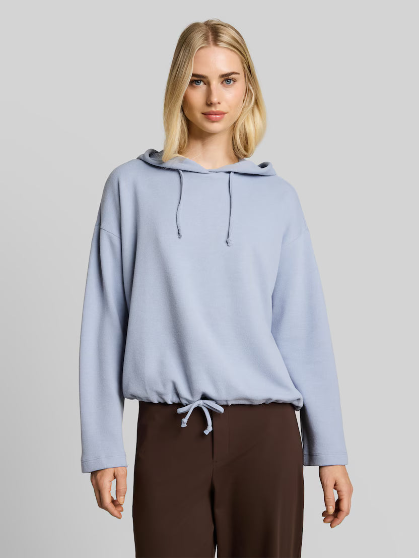 TOM TAILOR COZY HOODIE SWEATSHIRT - STONE BLUE - Vi-Leen's Fashions