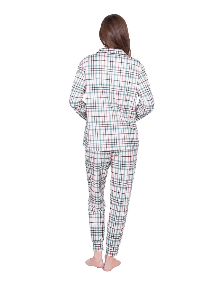 GREEN PLAID PJ SET