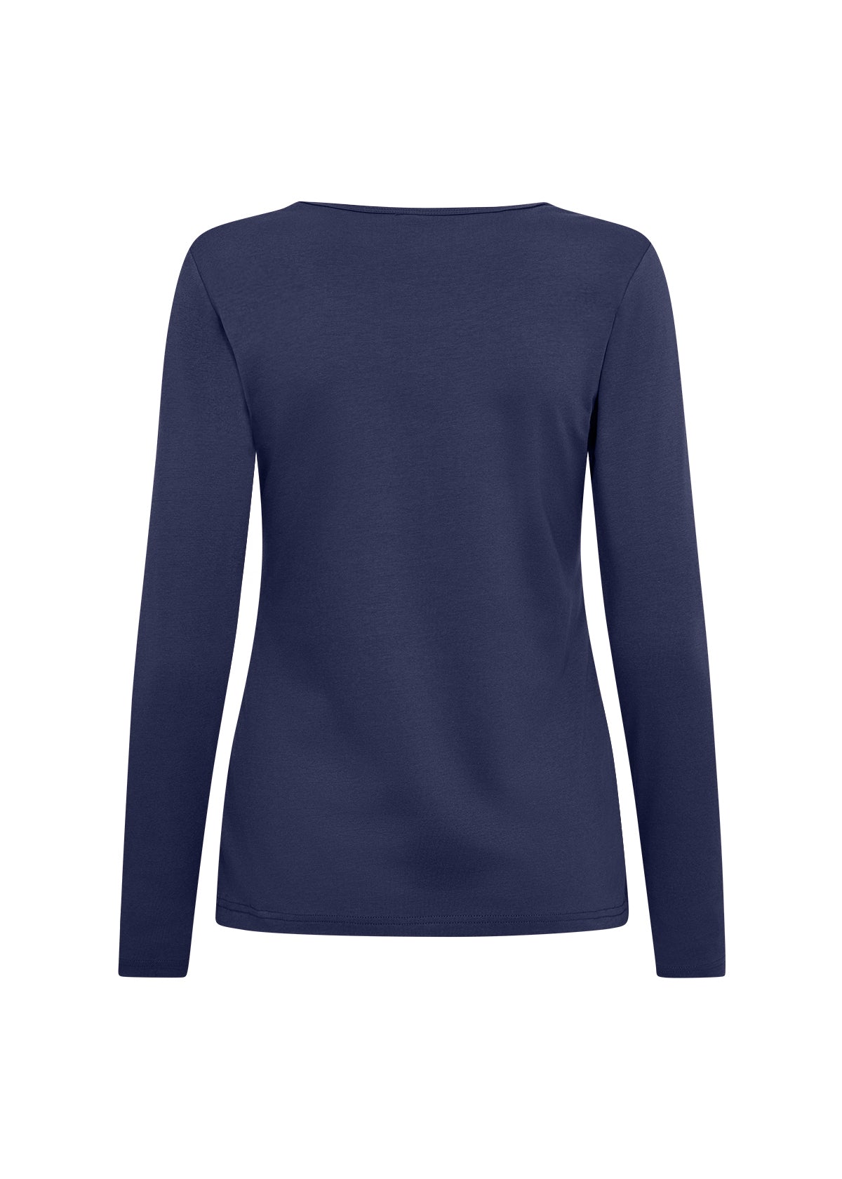 SOYACONCEPT PYLLE CREW NECK LONG SLEEVE TOP - NAVY