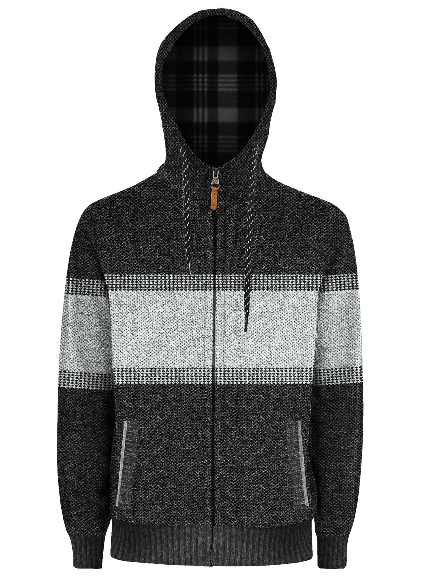 MEN'S POINT ZERO BONDED FULL ZIP HOODIE - CHARCOAL