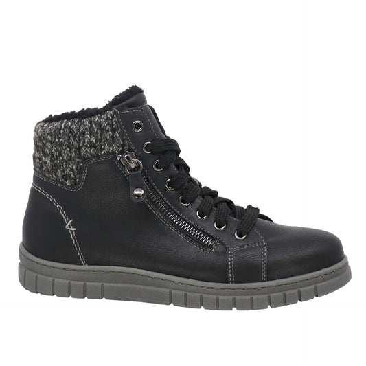 TAXI JAYDEN TEX WATER RESISTANT BOOT - BLACK - Vi-Leen's Fashions