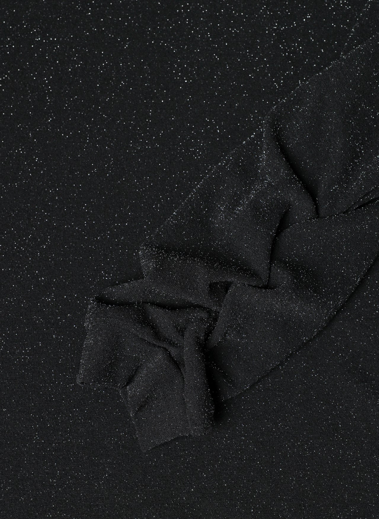 YEST OLVIN RUCHED SLEEVE TOP - BLACK/SILVER