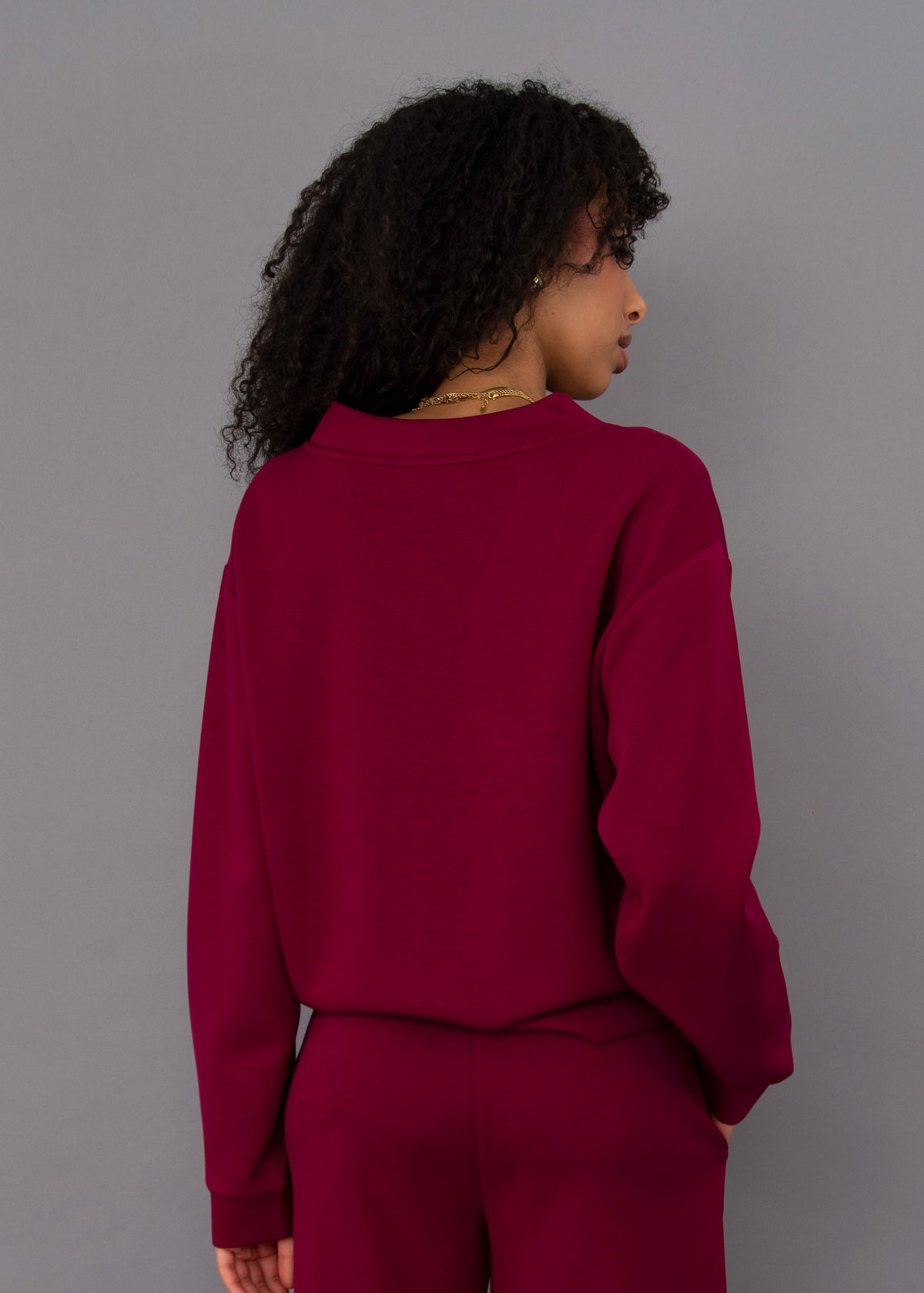 RD STYLE VY SOFT KNIT V-NECK PULLOVER - CRANBERRY - Vi-Leen's Fashions