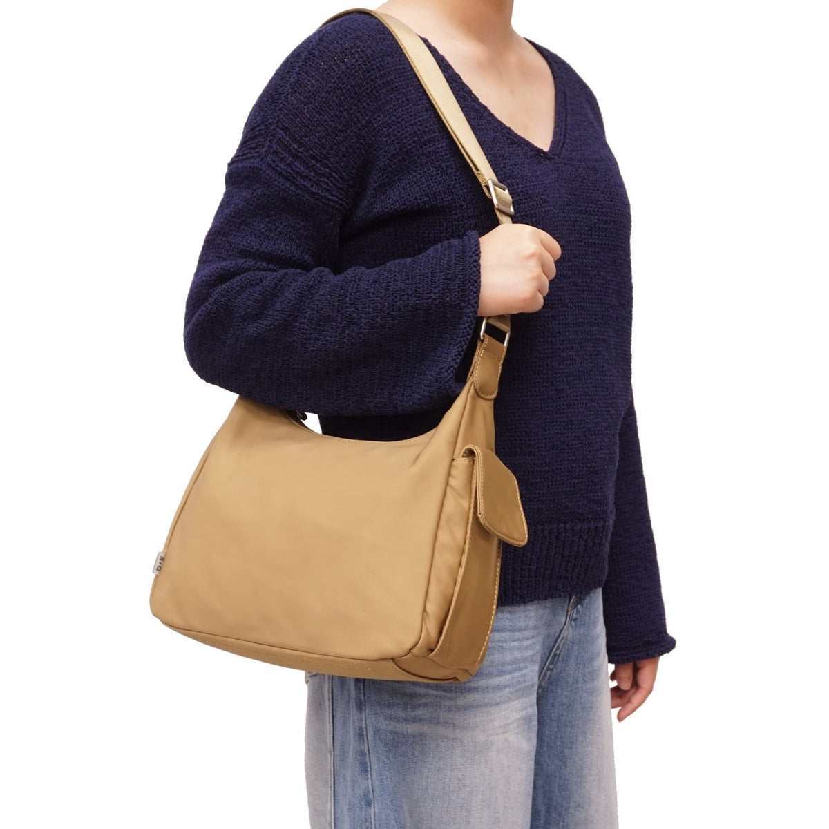 ELISE NYLON CROSSBODY - GREY