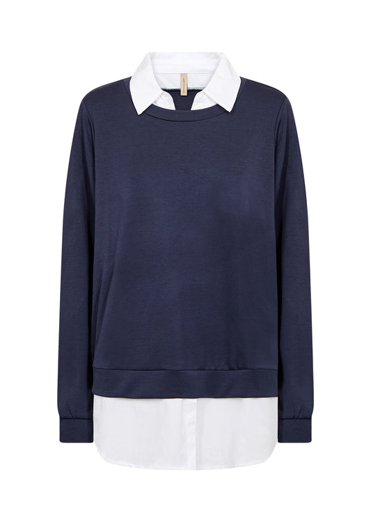 SOYACONCEPT BANU FOOLER TOP - NAVY