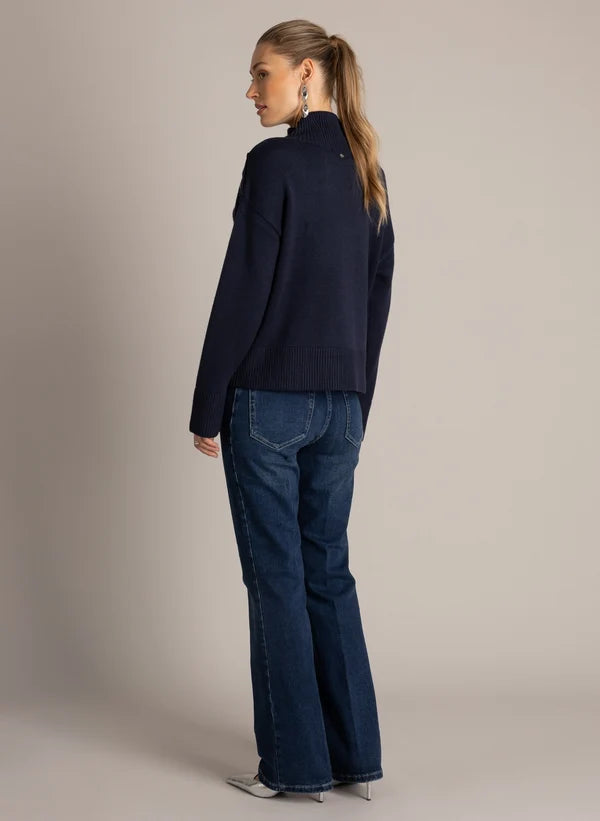YEST CHANTAL ESSENTIAL SWEATER - DARK BLUE