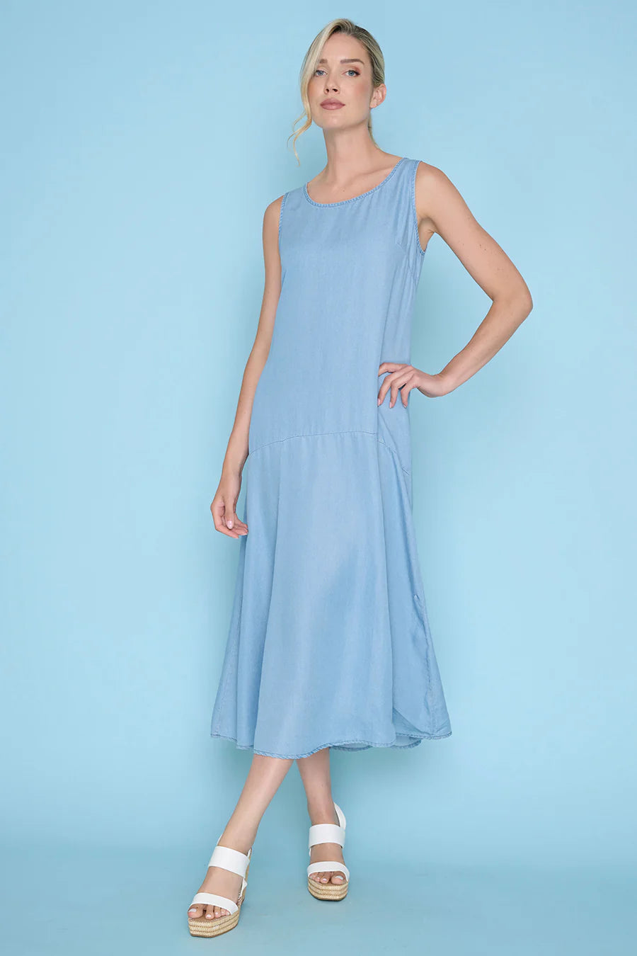 PICADILLY CHAMBRAY LONG DRESS