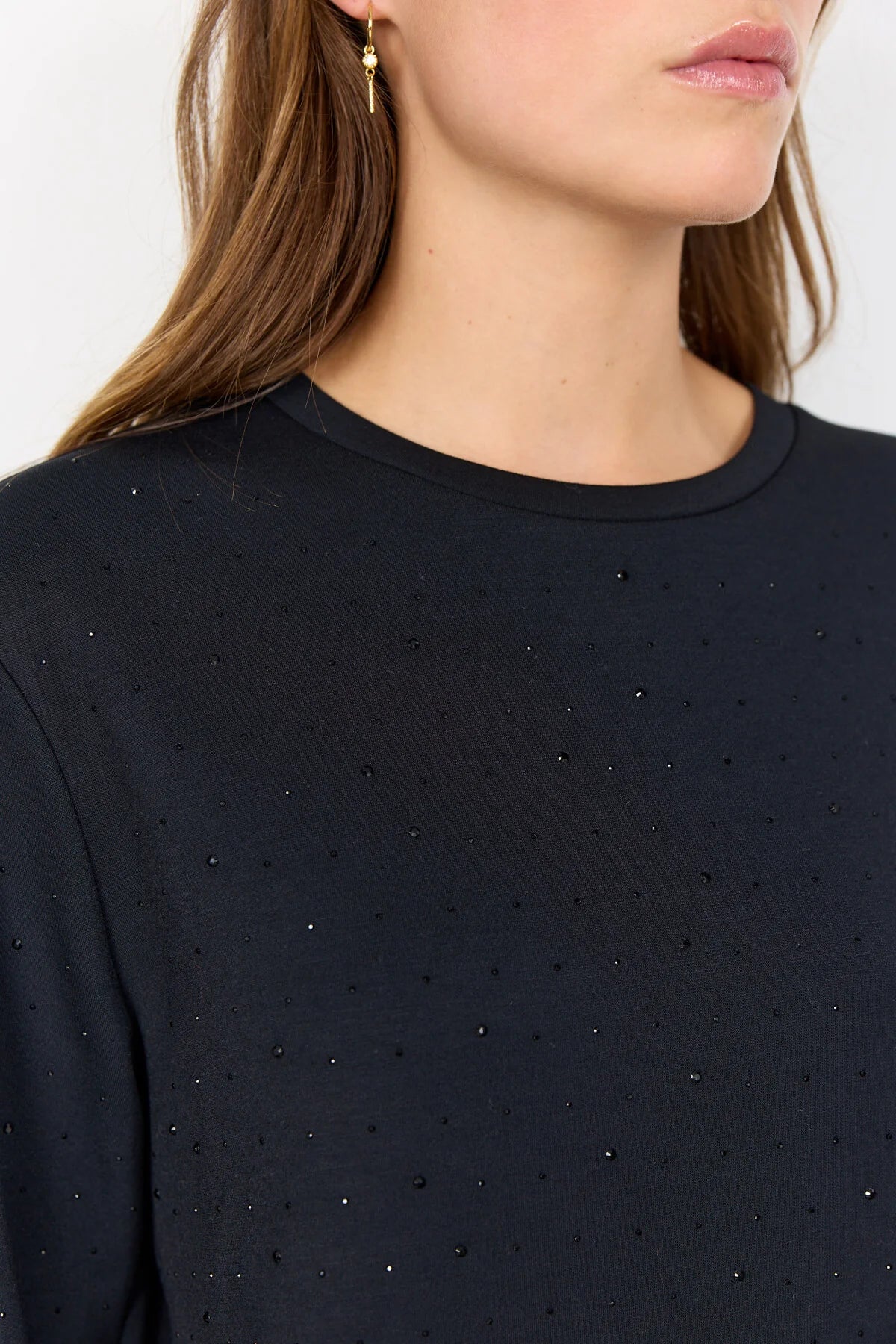 SOYACONCEPT BANU SEQUINS PULLOVER - BLACK