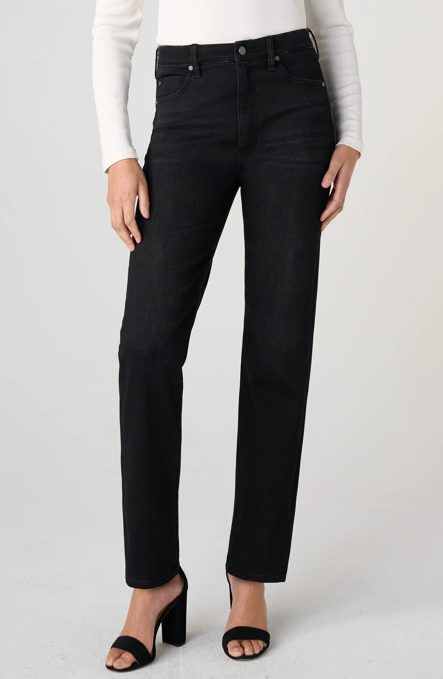 LIVERPOOL ROWAN HIGH RISE SLIM LEG JEAN - BLACK