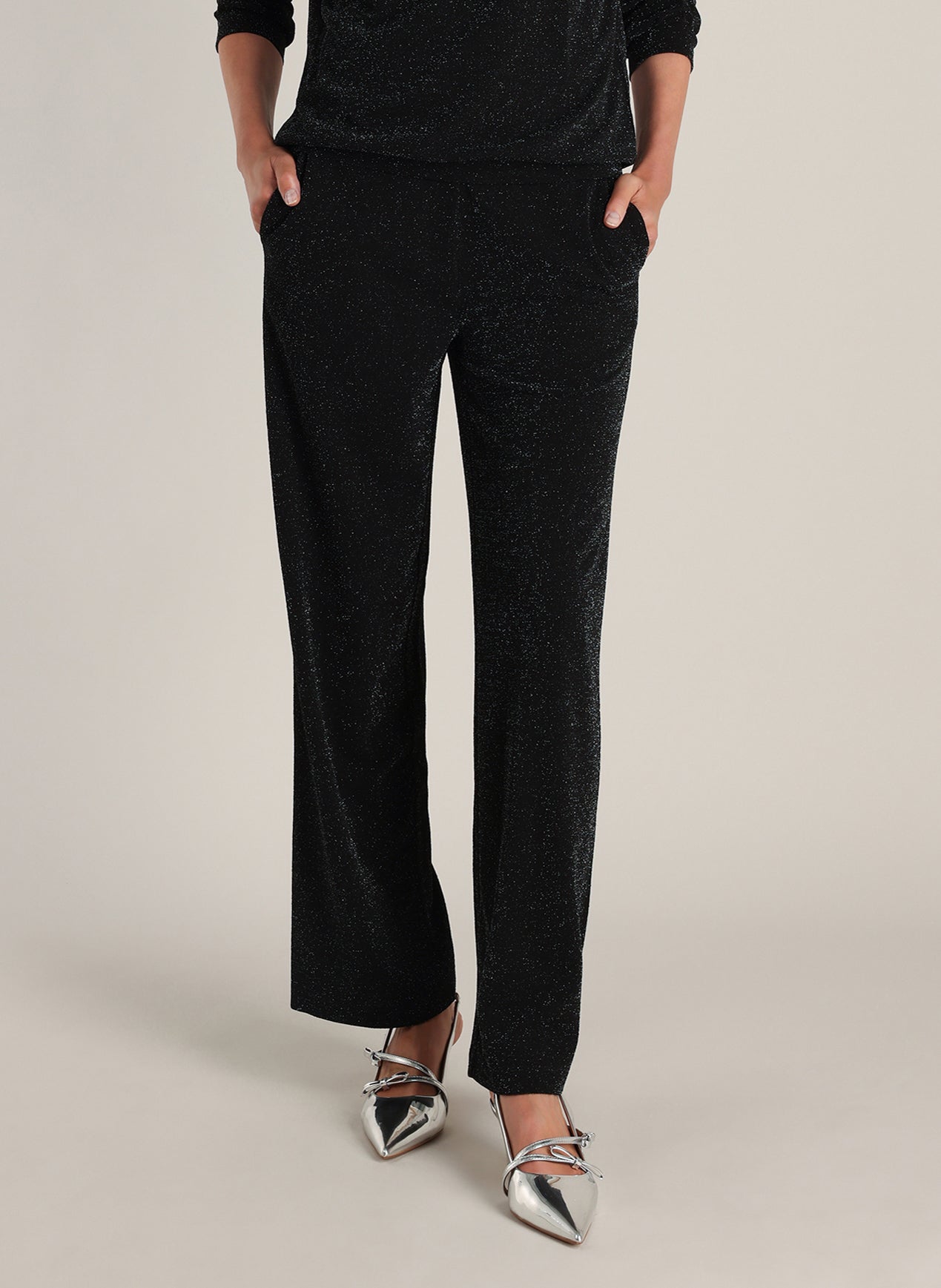 YEST PALOMA PANT - BLACK/SILVER