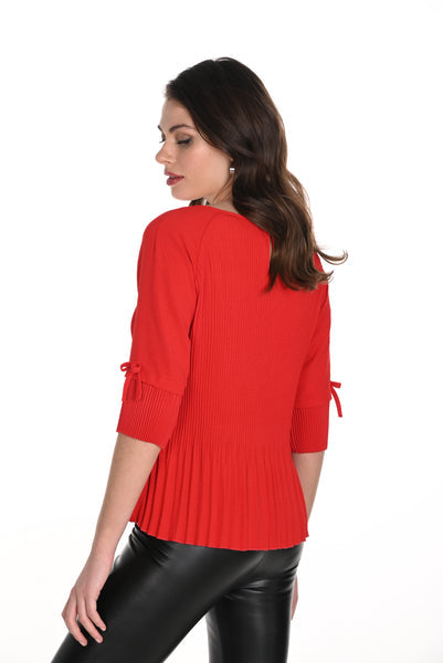 FRANK LYMAN PLEATED RED TOP
