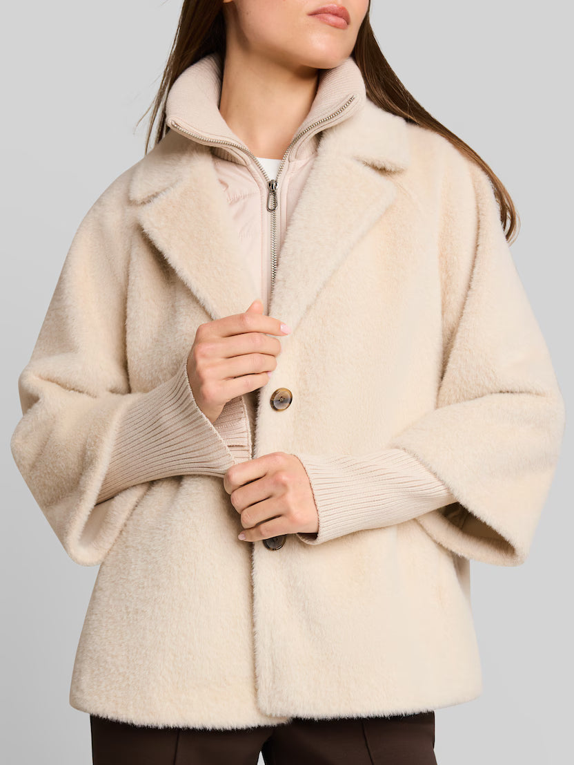 TOM TAILOR COSY CAPE JACKET - COLD BEIGE - Vi-Leen's Fashions