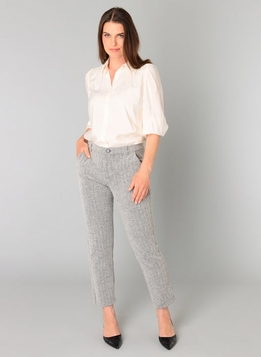 YEST BERTILLE PANT - SILVER GREY