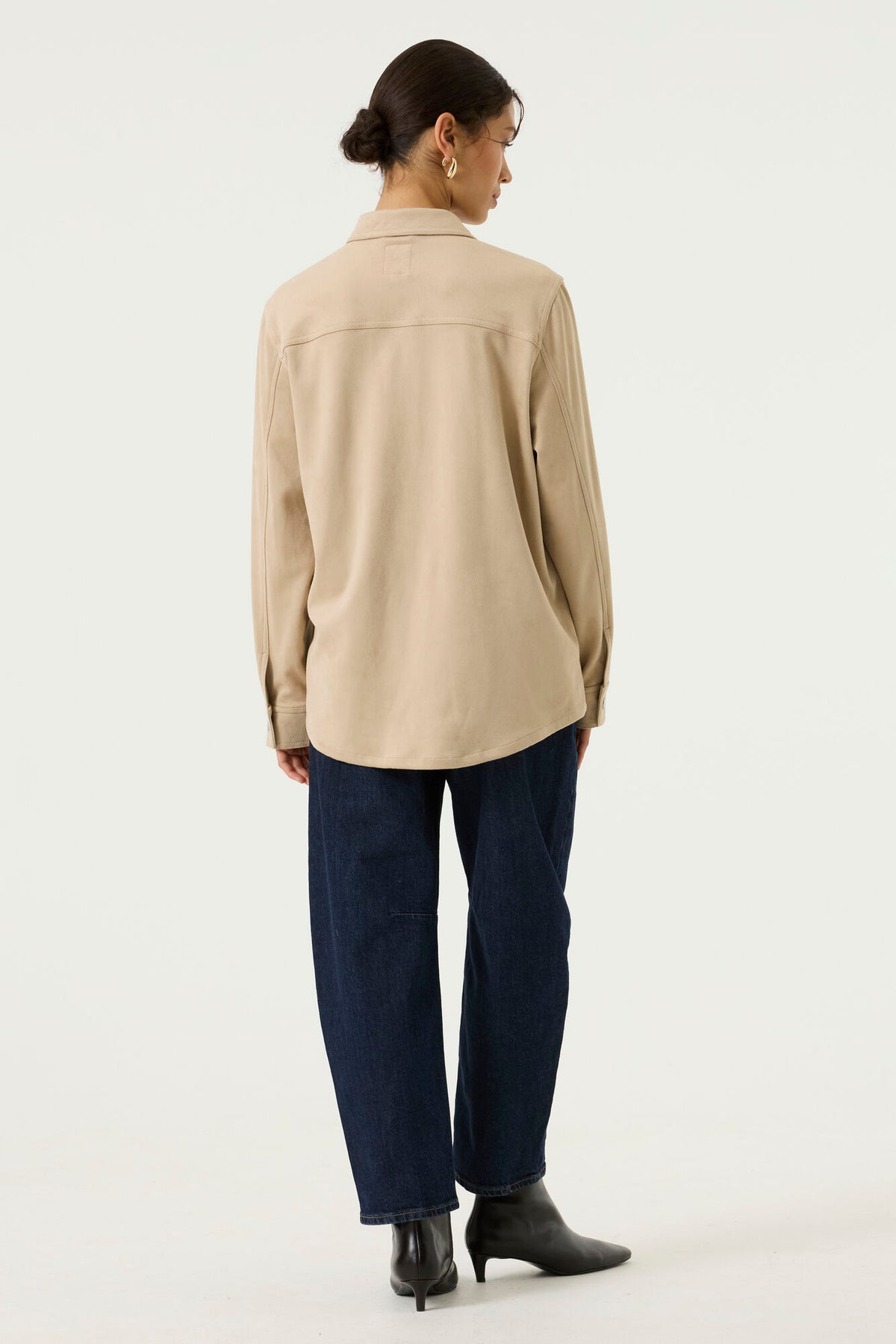 GARCIA BRUSHED SUEDE SHIRT - WINTER CAMEL