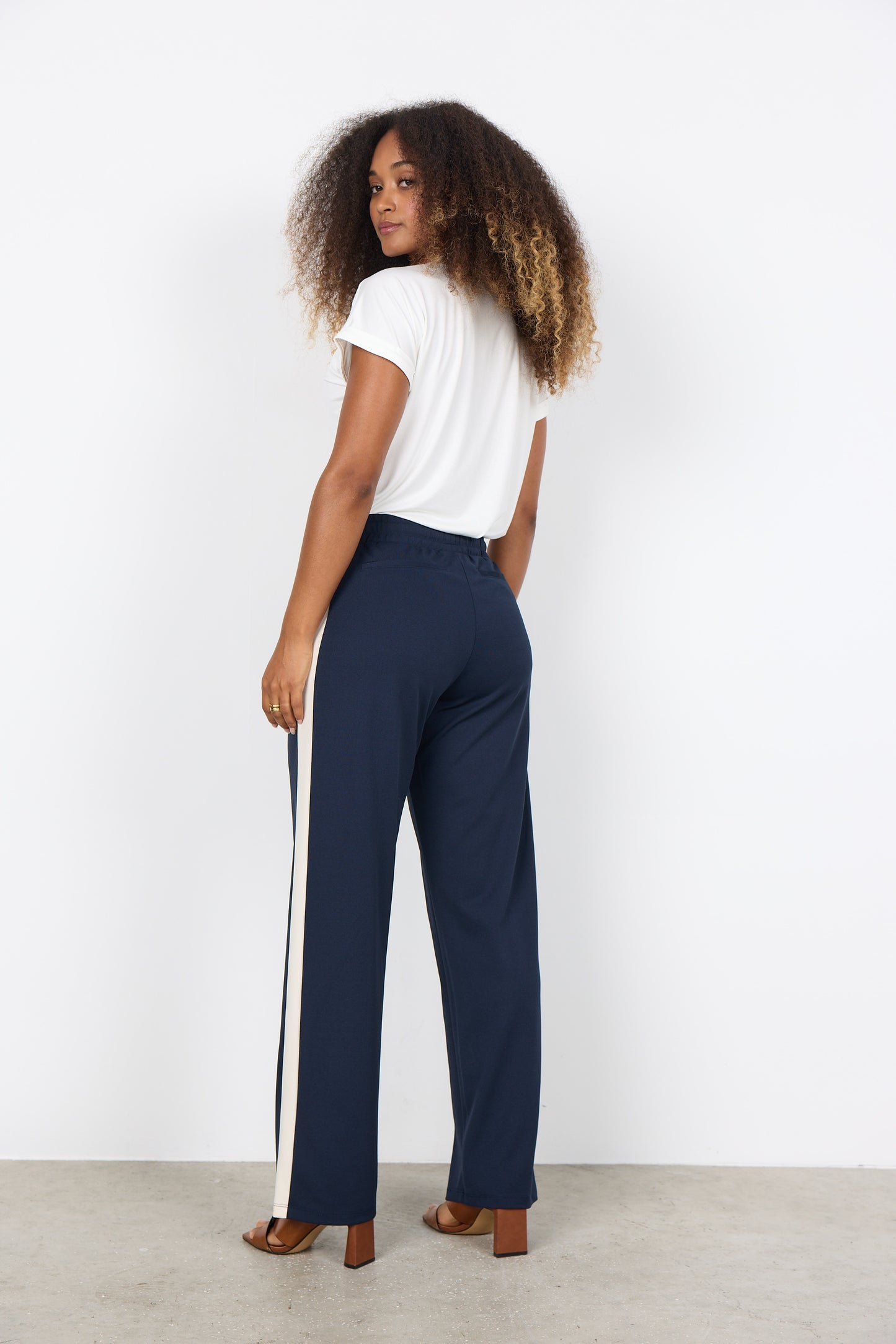 SOYACONCEPT SIHAM PANT - BLACK/CREAM - Vi-Leen's Fashions
