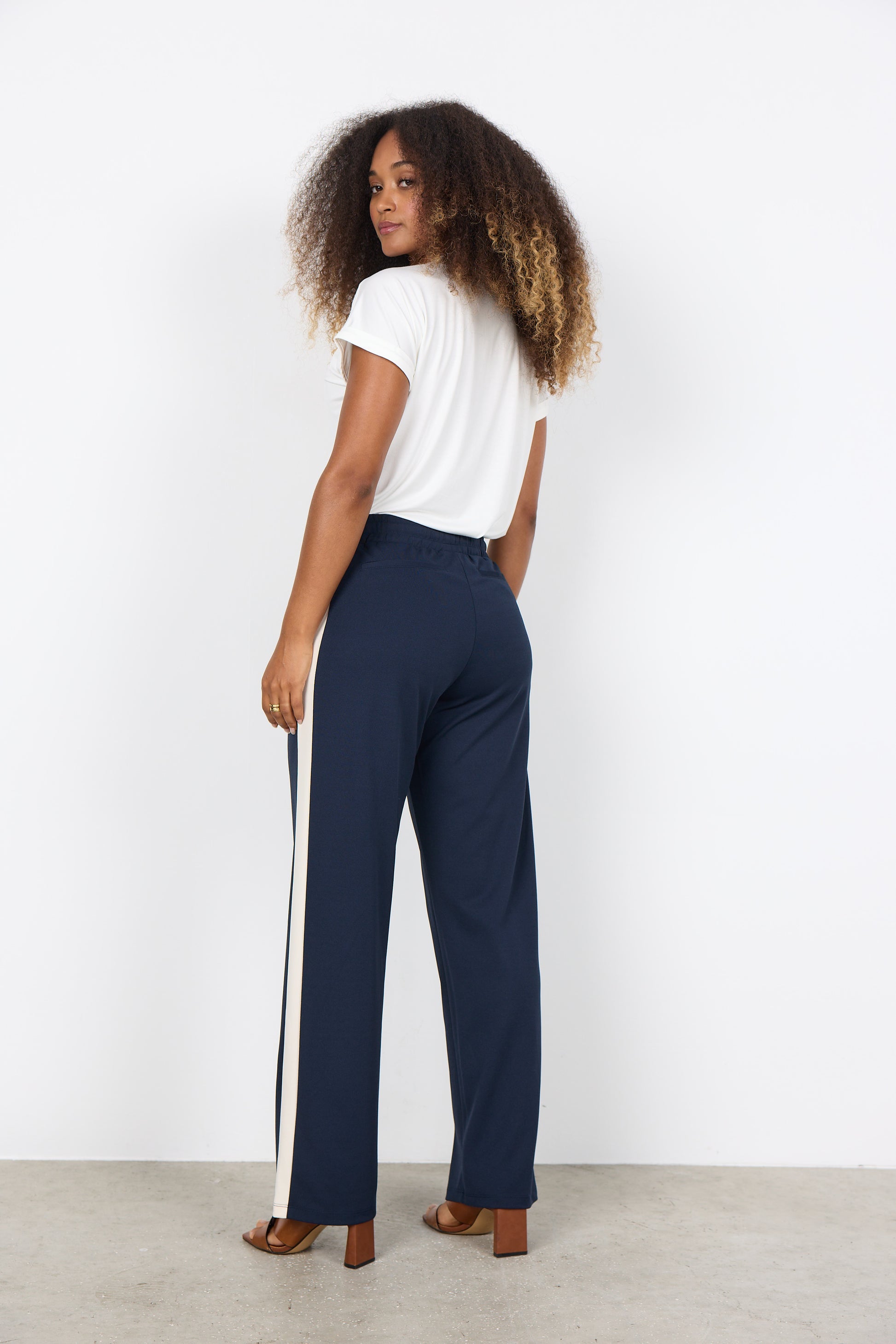 SOYACONCEPT SIHAM PANT - BLACK/CREAM - Vi-Leen's Fashions