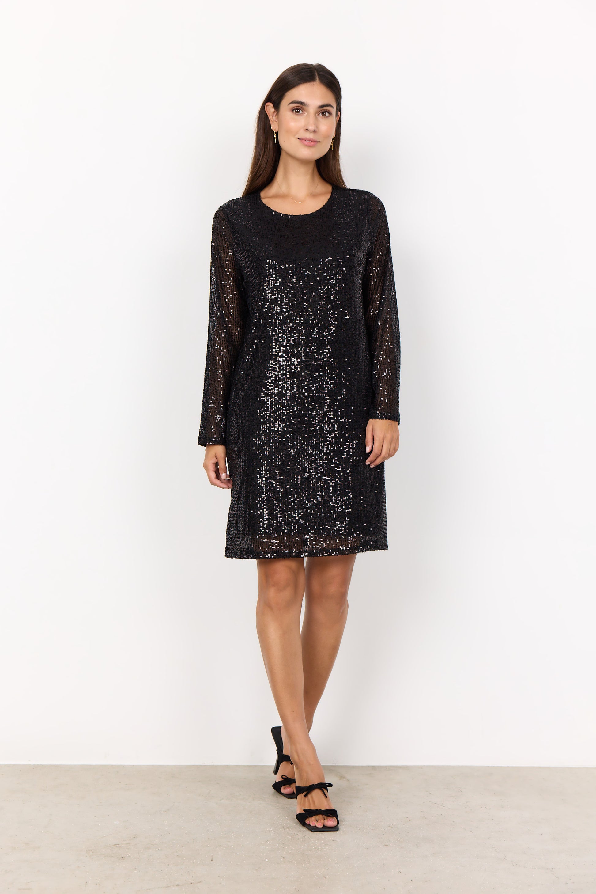 SOYACONCEPT NANETT SEQUINS DRESS - BLACK - Vi-Leen's Fashions
