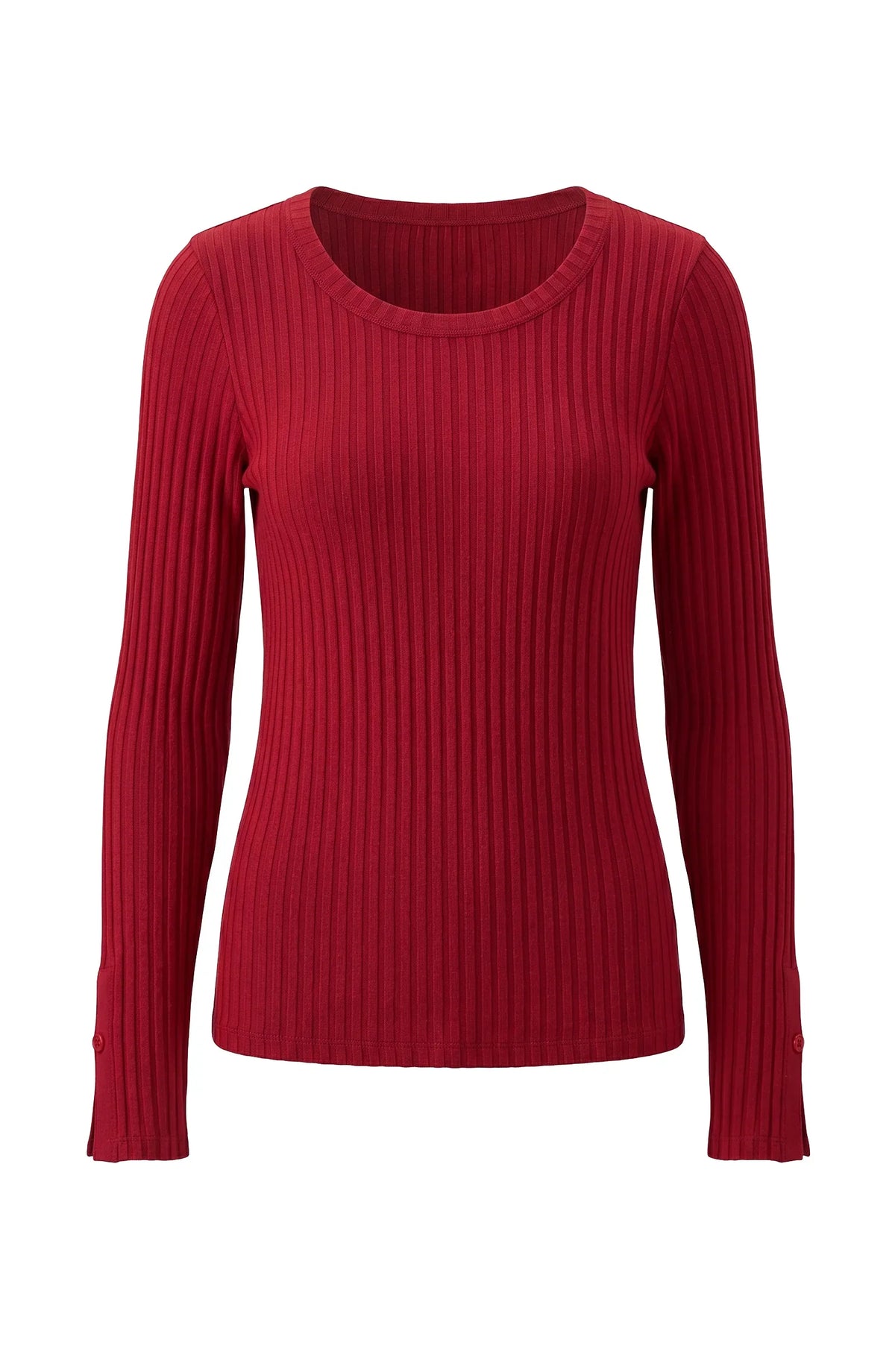 LIVERPOOL LONG SLEEVE TOP - DEEP CRANBERRY