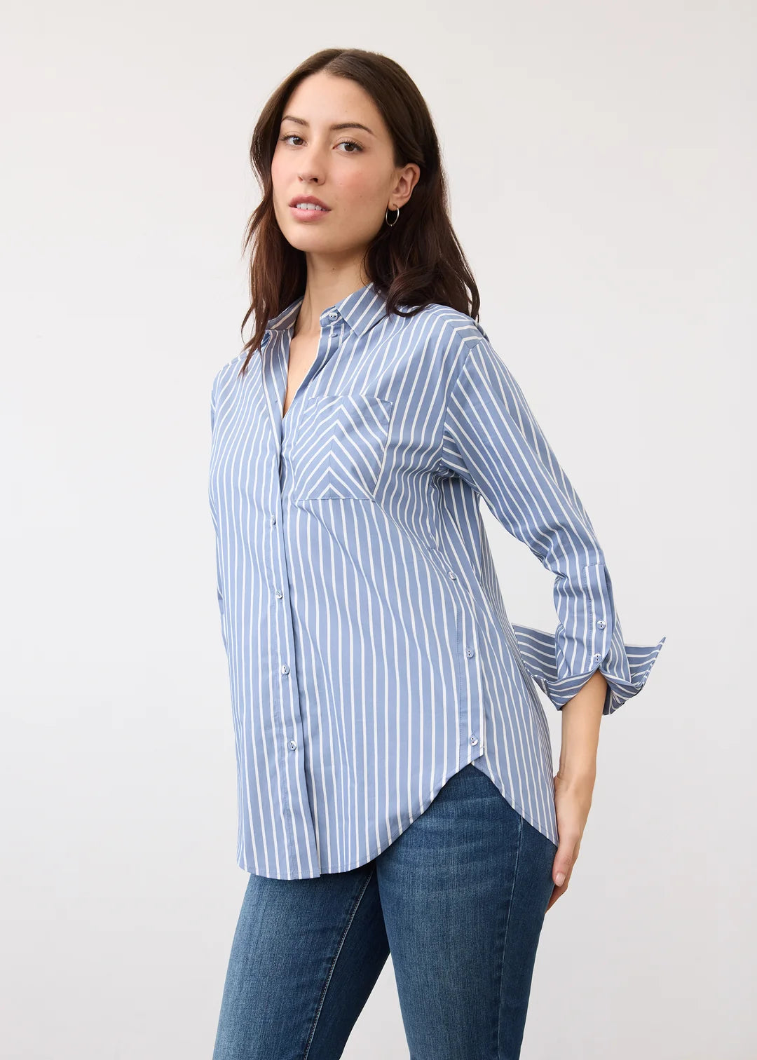 FDJ STRIPE SHIRT - INDIGO STRIPE