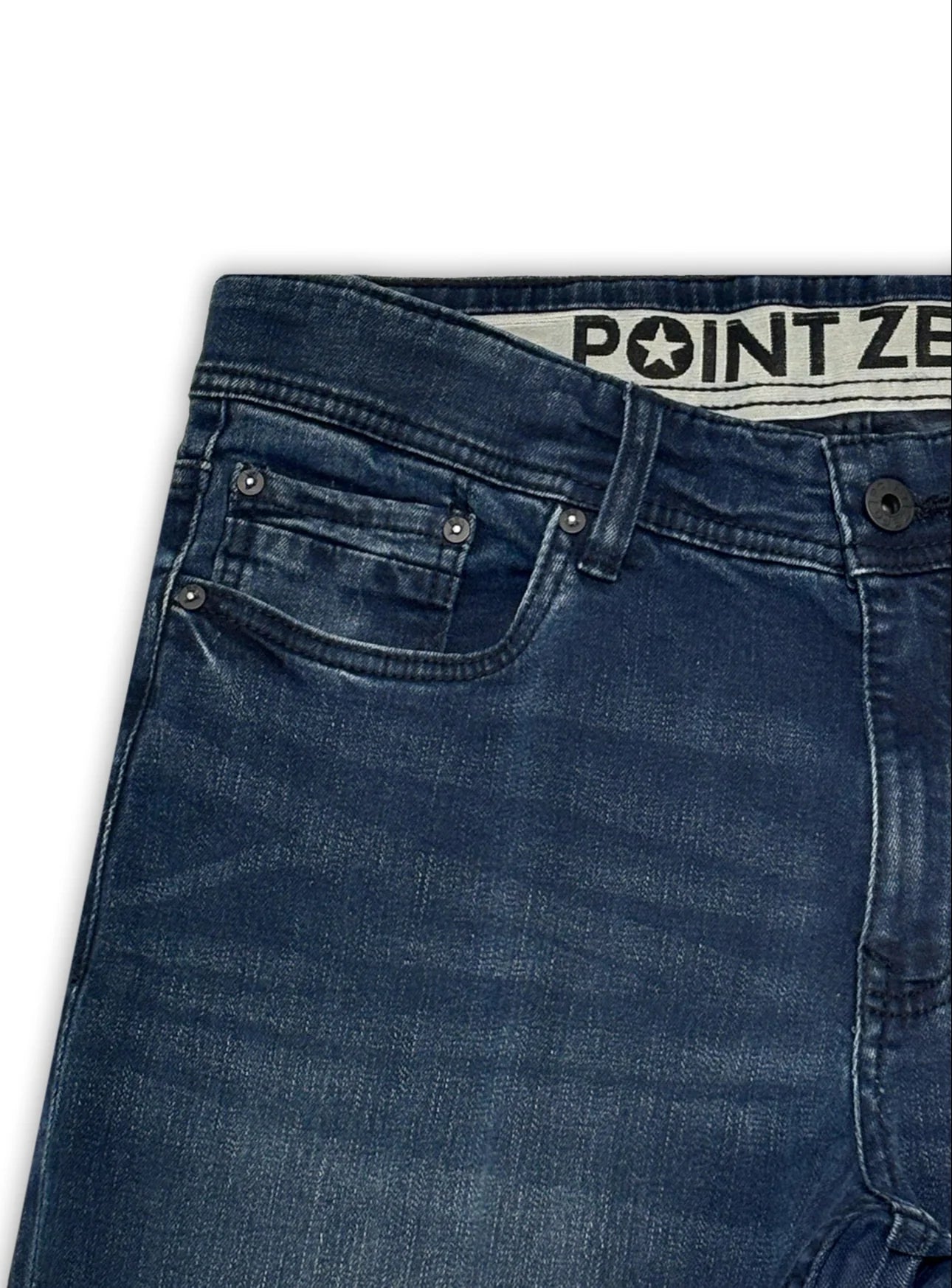 MEN'S POINT ZERO SLIM FIT 5 POCKET JEAN - BLUE - Vi-Leen's Fashions