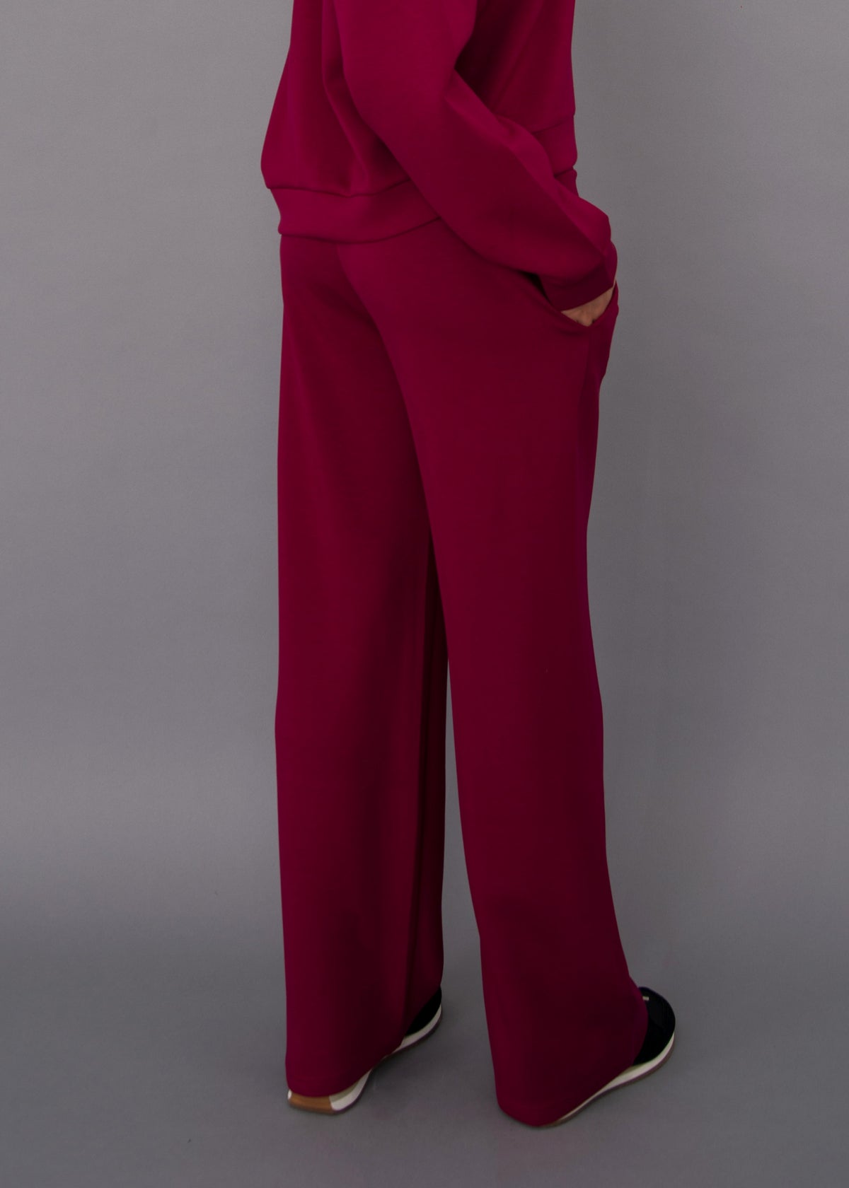 RD STYLE VICTORIA SOFT KNIT PULL ON PANT - CRANBERRY - Vi-Leen's Fashions