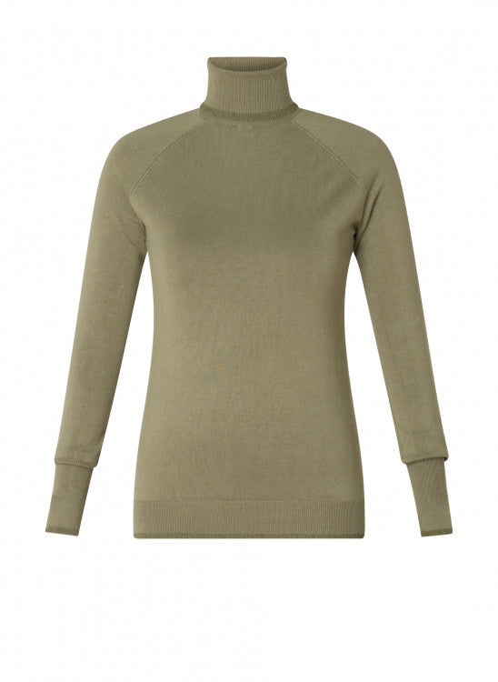 YEST OJASVINI TURTLENECK SWEATER - OLIVE