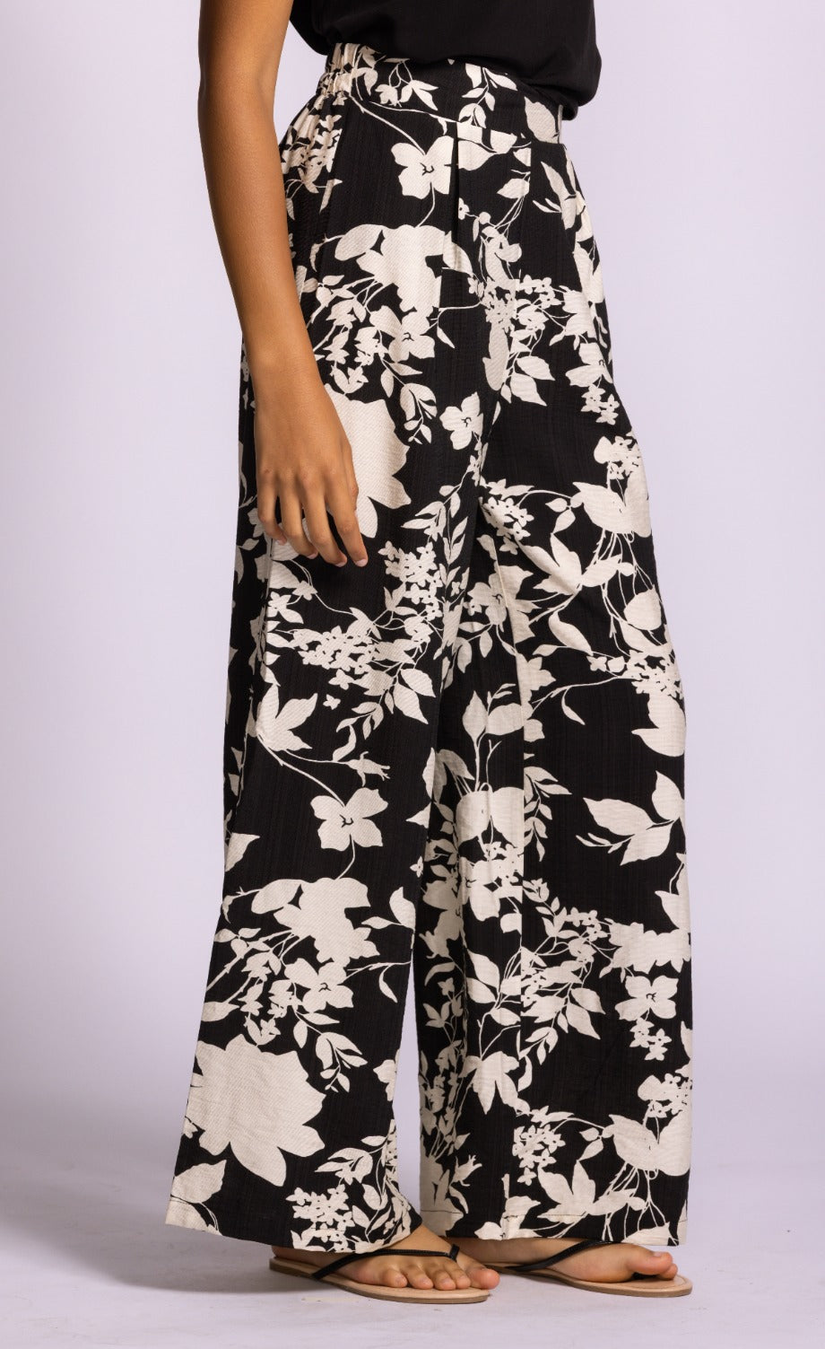 PINK MARTINI TOLUCA PANT - BLACK/CREAM - Vi-Leen's Fashions