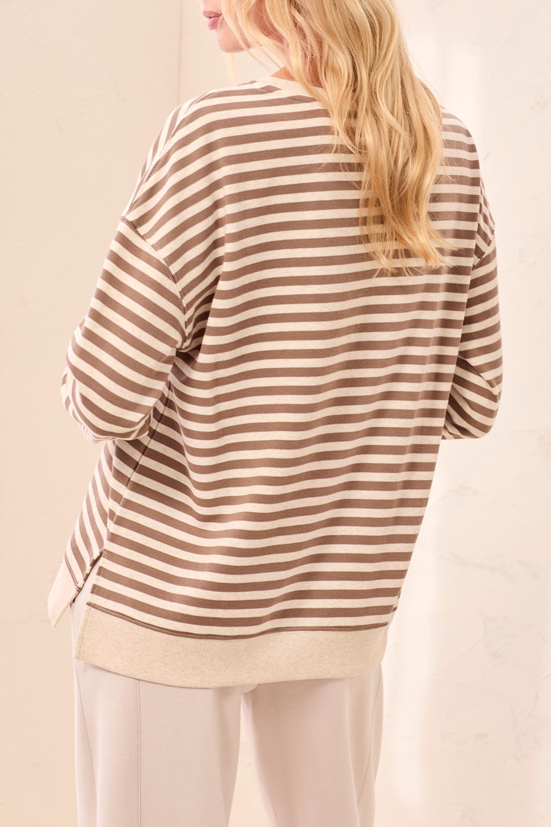 TRIBAL STRIPE SWEATSHIRT - FOSSIL