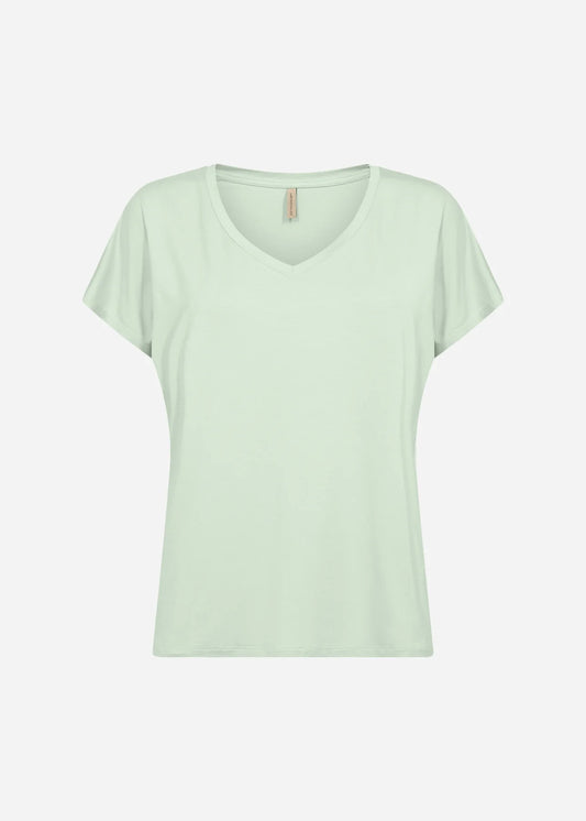 SOYACONCEPT MARICA V-NECK T-SHIRT - SAGE - Vi-Leen's Fashions