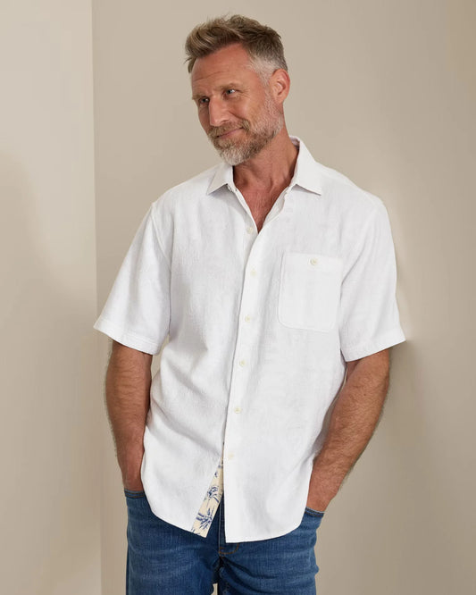 MEN'S TOMMY BAHAMA BREEZE ISLAND SHIRT - WHITE - Vi-Leen's Fashions