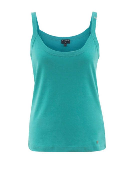 MARBLE COTTON TANK TOP - DEEP AQUA - Vi-Leen's Fashions