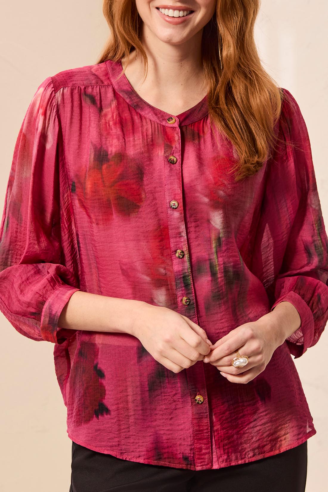 TRIBAL DOLMAN SLEEVE BLOUSE - NOSTALGIA