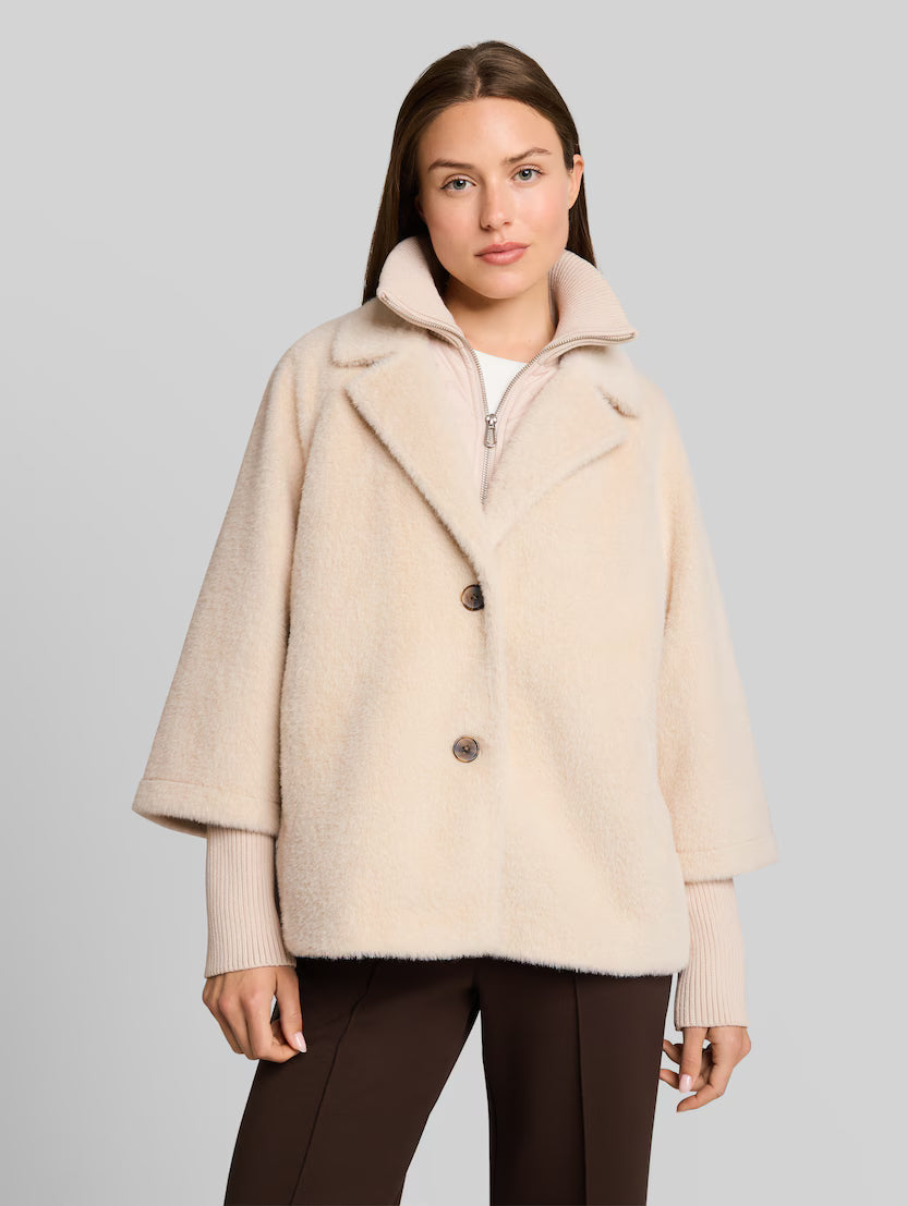 TOM TAILOR COSY CAPE JACKET - COLD BEIGE - Vi-Leen's Fashions